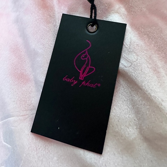 Baby Phat Pink Velvet Skirt Y2K Mini Skirt Butterfly Pattern New with Tags - Picture 2 of 7